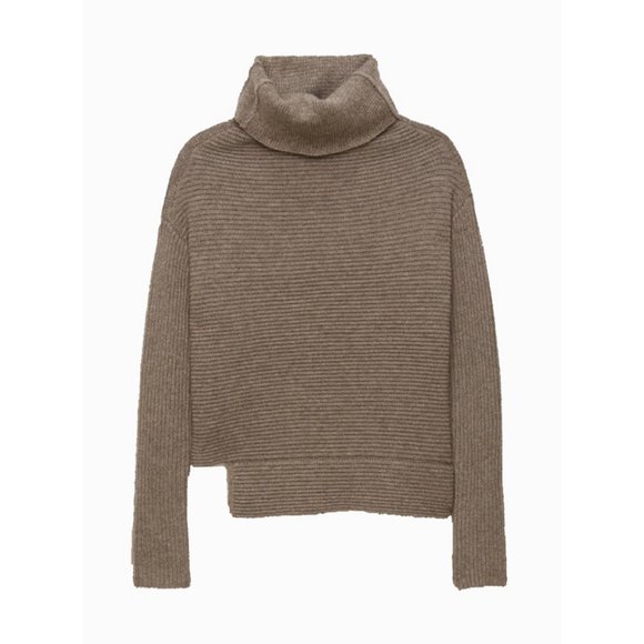 Aritzia Mika Cashmere & Wool Funnel Cowl Turtleneck Sweater Boxy Oversized Cozy - Picture 3 of 15